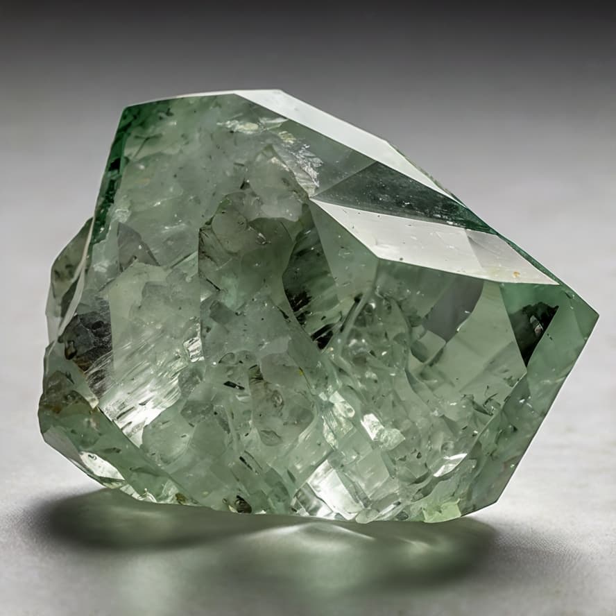 One Green Amethyst Crystal