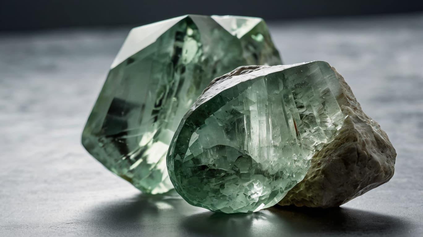 Green Amethyst Crystal or Prasiolite