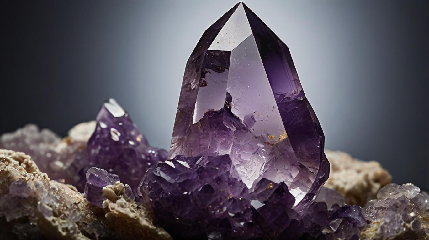 Hairy Amethyst with delicate needle-like inclusions