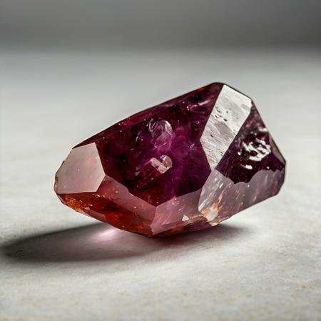 One Red Amethyst Crystal