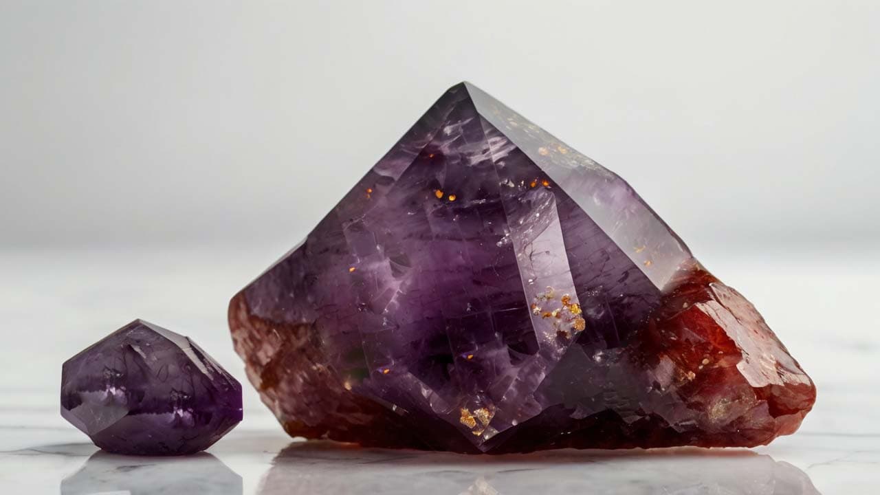 Red Cap Amethyst Crystal