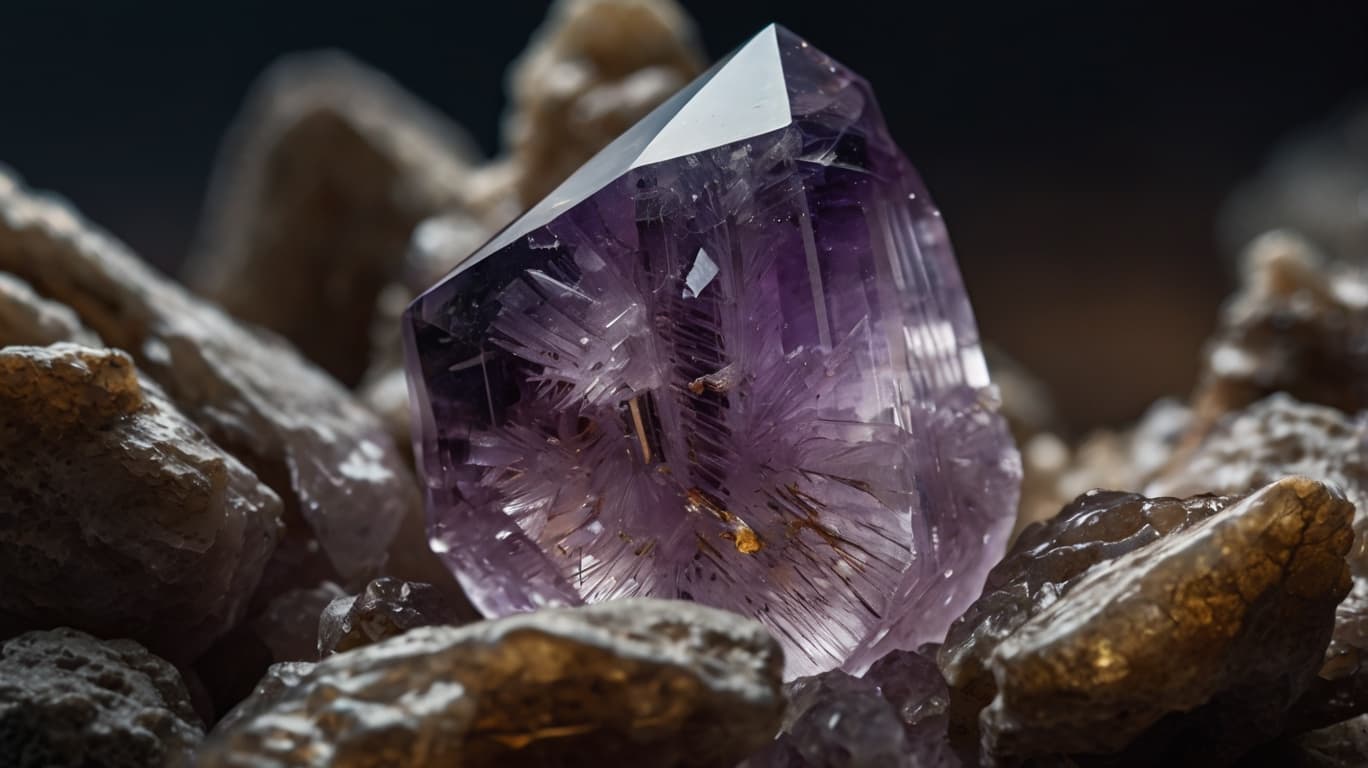 Rutile Amethyst Crystal